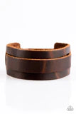 PAPARAZZI ROAD TRIP STYLE BROWN LEATHER URBAN BRACELET