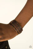 PAPARAZZI ROAD TRIP STYLE BROWN LEATHER URBAN BRACELET