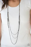 Paparazzi ♥ Shimmer Showdown - Black ♥ Necklace