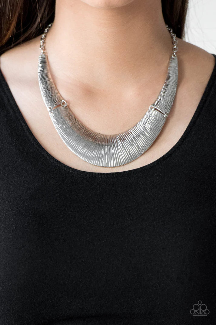 Paparazzi ♥ Feast or Famine - Silver ♥ Necklace