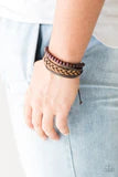 PAPARAZZI "DEEP SEA SINKER" BROWN URBAN BRACELET