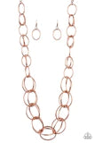 Elegantly Ensnared - Copper Necklace - Paparazzi Accessories