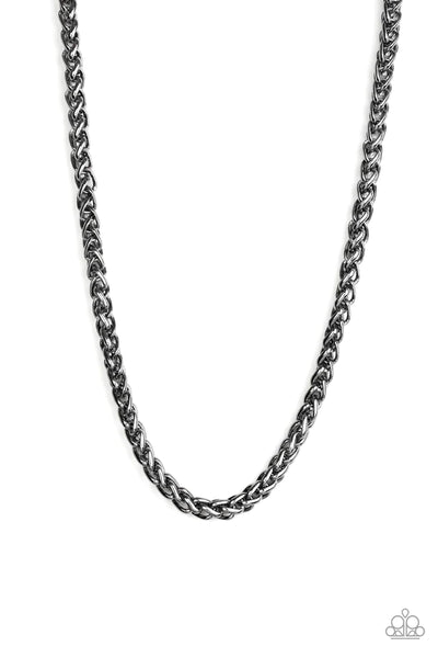 Paparazzi Big Talker Black Urban Necklace MENS