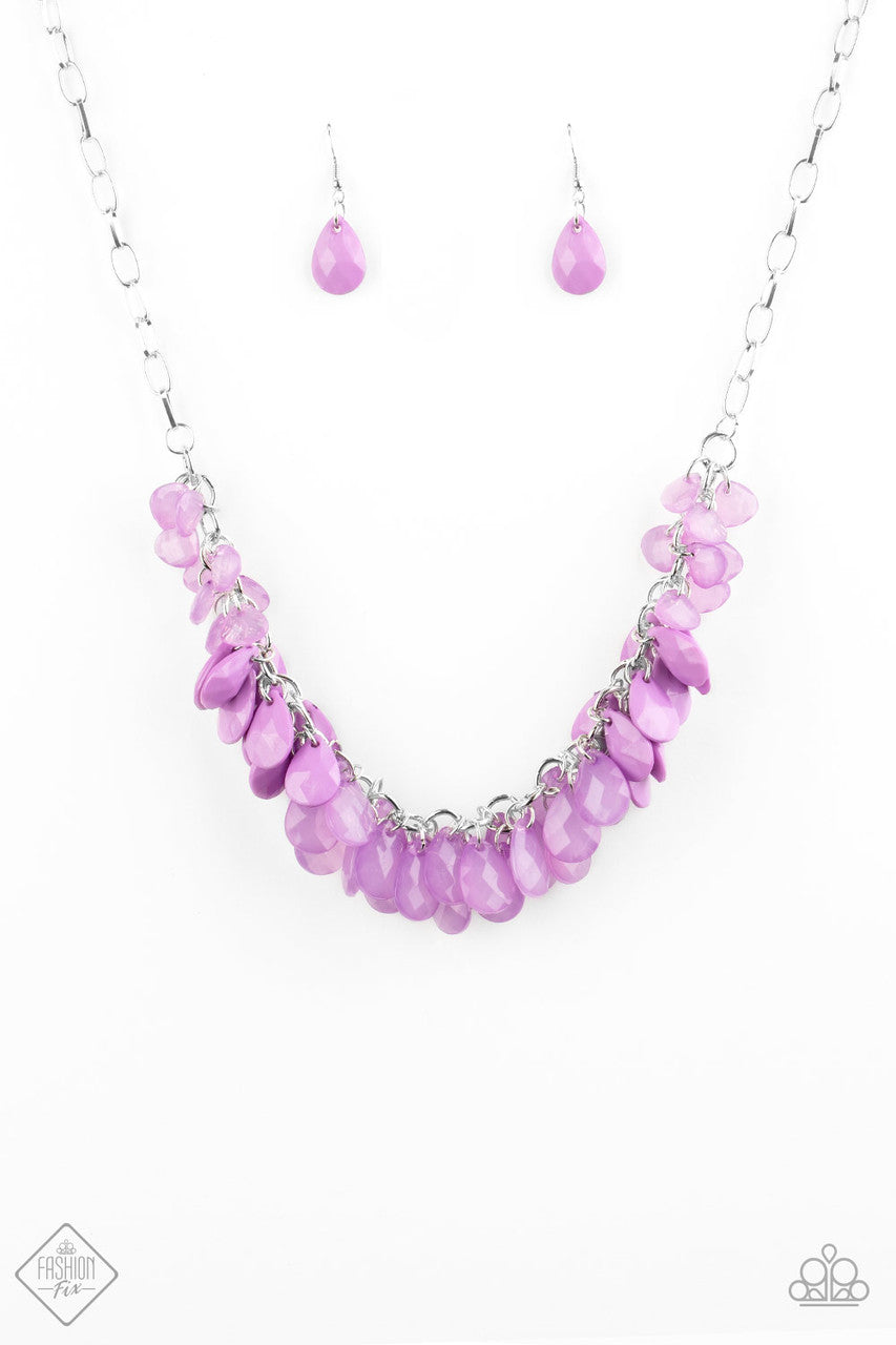 Colorfully Clustered Purple Paparazzi Necklace