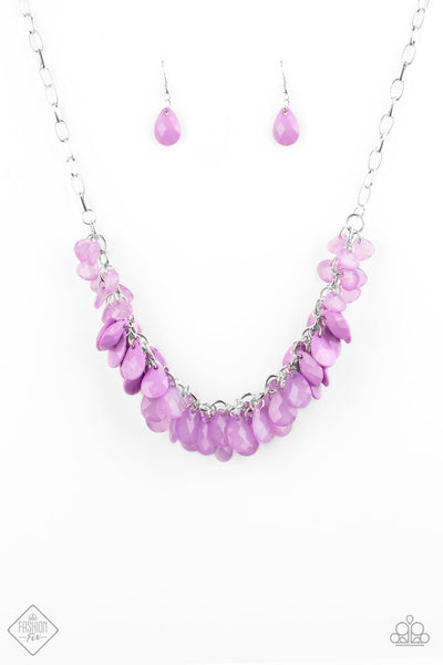 Colorfully Clustered Purple Paparazzi Necklace