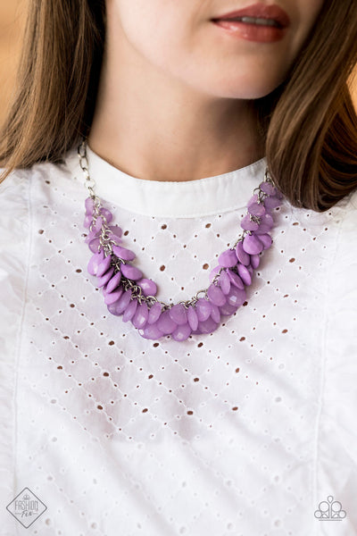 Colorfully Clustered Purple Paparazzi Necklace