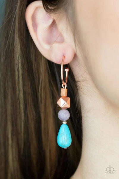 Paparazzi Earring ~ Boulevard Stroll - Copper