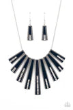 FAN-tastically Deco - Blue Necklace - Paparazzi Accessories