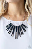 FAN-tastically Deco - Blue Necklace - Paparazzi Accessories