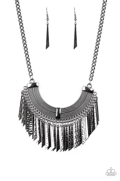 Paparazzi Impressively Incan - Black Necklace