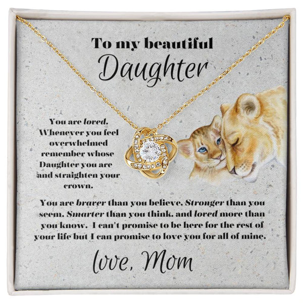 To my daughter - Love knot necklace