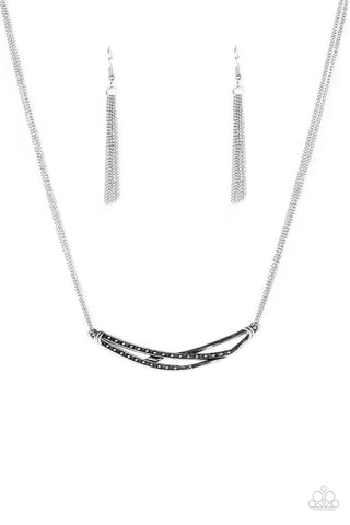 Paparazzi - Moto Modern - Silver Necklace