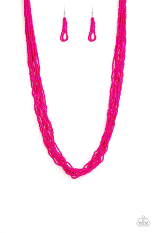 Congo Colada - Pink Paparazzi Seed Bead Necklace