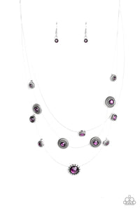 SHEER Thing! Purple Rhinestone Necklace - Paparazzi Accessories