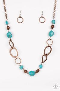 Paparazzi Necklace - That's Terra-ific! - Copper Blue Regular price