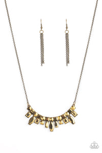 Wish Upon a ROCK STAR - Brass Paparazzi Necklace