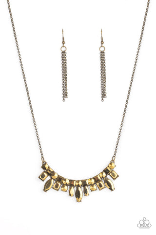 Wish Upon a ROCK STAR - Brass Paparazzi Necklace