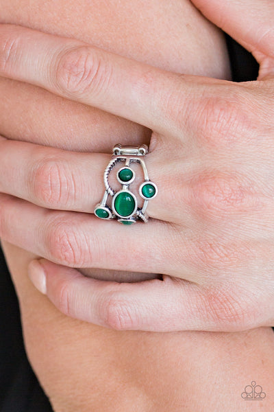 Moon Mood - Green Paparazzi Ring