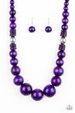 Paparazzi Panama Panorama - Purple Wooden Beads - Necklace