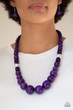 Paparazzi Panama Panorama - Purple Wooden Beads - Necklace