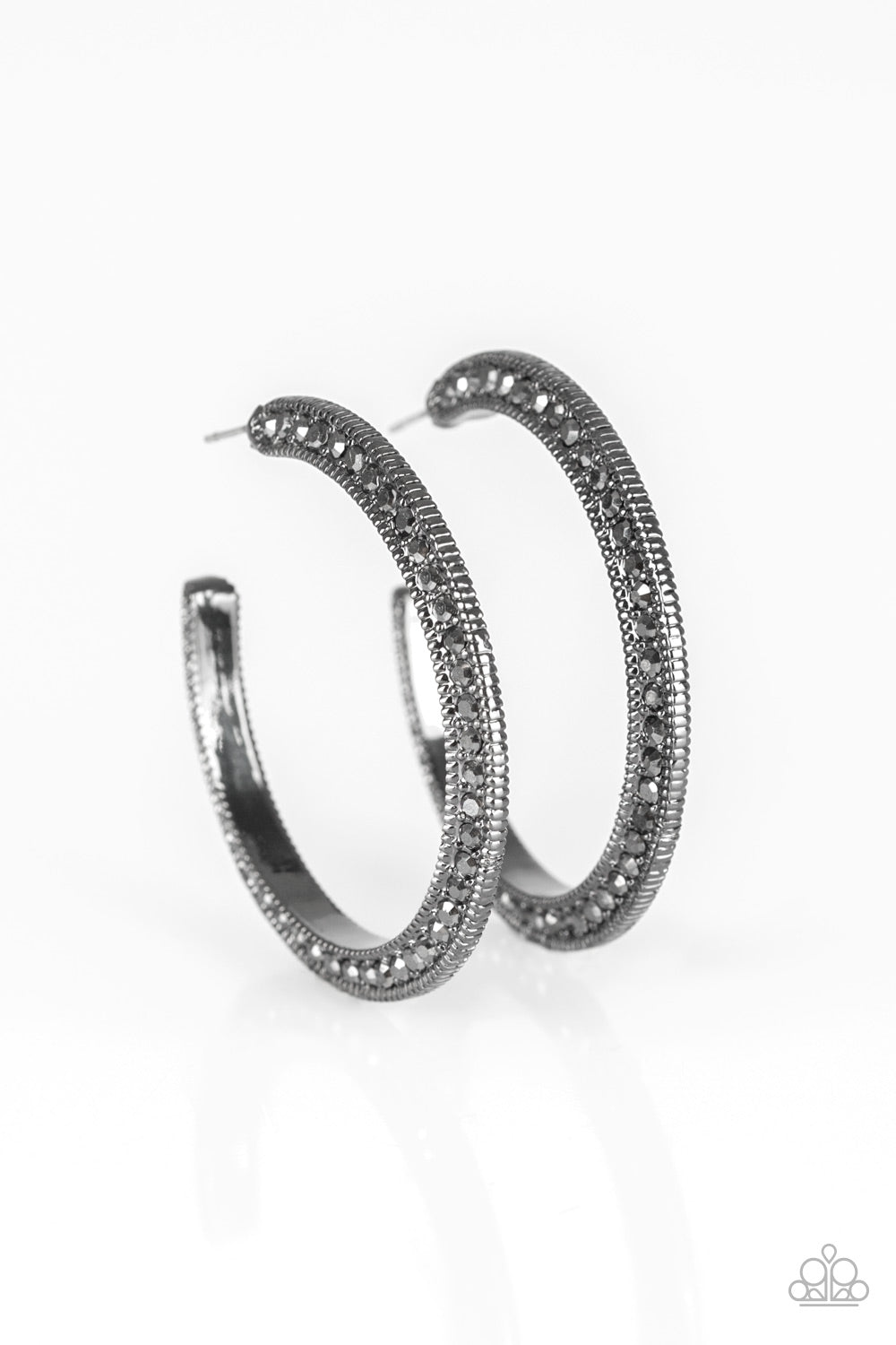 Dazzling Diamond-naire - Black Paparazzi Earring