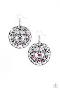 Choose To Sparkle - Pink Paparazzi Earring