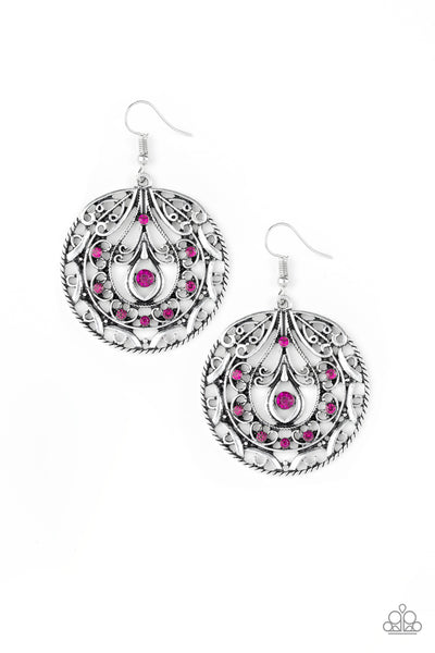 Choose To Sparkle - Pink Paparazzi Earring