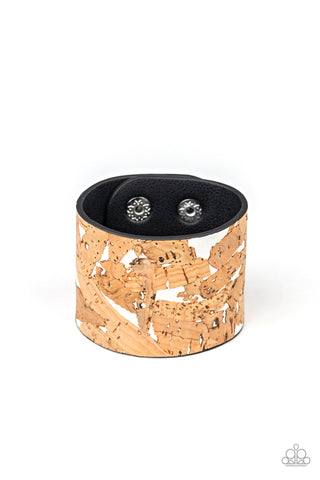 Cork Congo - White Paparazzi Bracelet