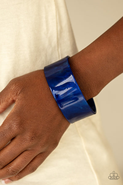 Glaze Over - Blue Paparazzi Bracelet