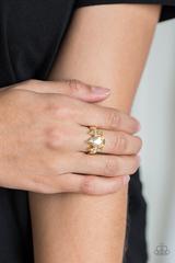 Yas Queen Gold Paparazzi Ring