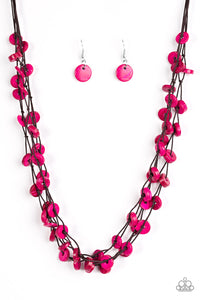 Hoppin Honolulu - Pink Paparazzi Necklace