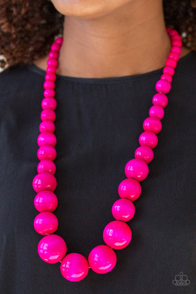 Effortlessly Everglades - Pink Paparazzi Necklace