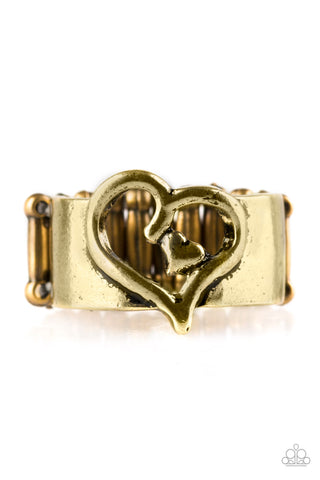 Cute As Cupid - Gold Paparazzi Ring