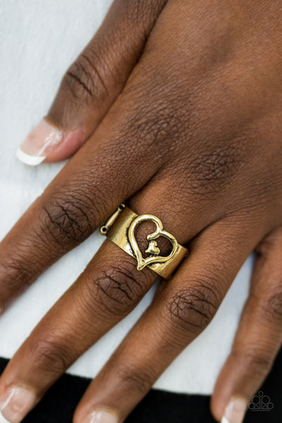 Cute As Cupid - Gold Paparazzi Ring