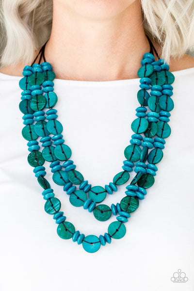 Barbados Bopper - Blue Paparazzi Necklace