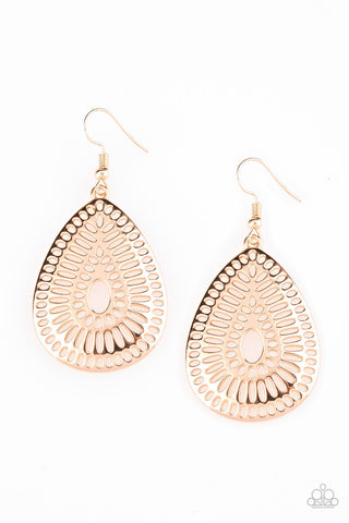 You Look GRATE - Gold Paparazzi Earrings