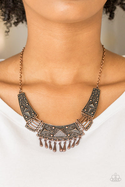 STEER It Up - Copper Paparazzi Necklace Set