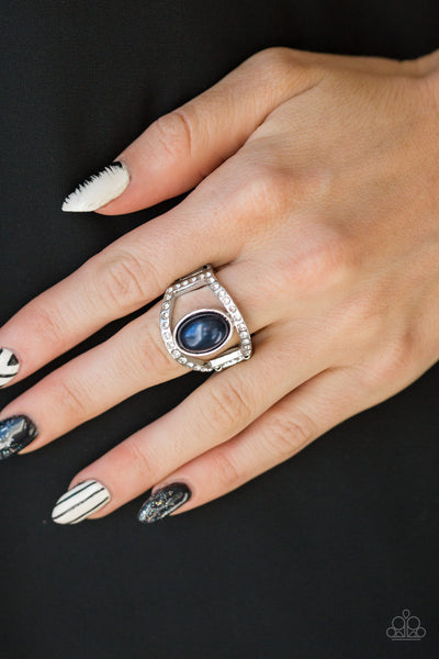 Radiating Riches - Blue Paparazzi Ring