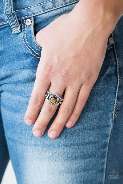 Paparazzi Peacefully Peaceful - Brown Paparazzi Ring