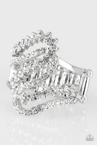 Make Waves - White Paparazzi Ring