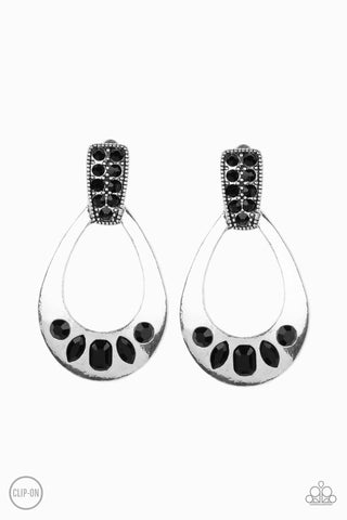 Broker Babe - Black Paparazzi Earring