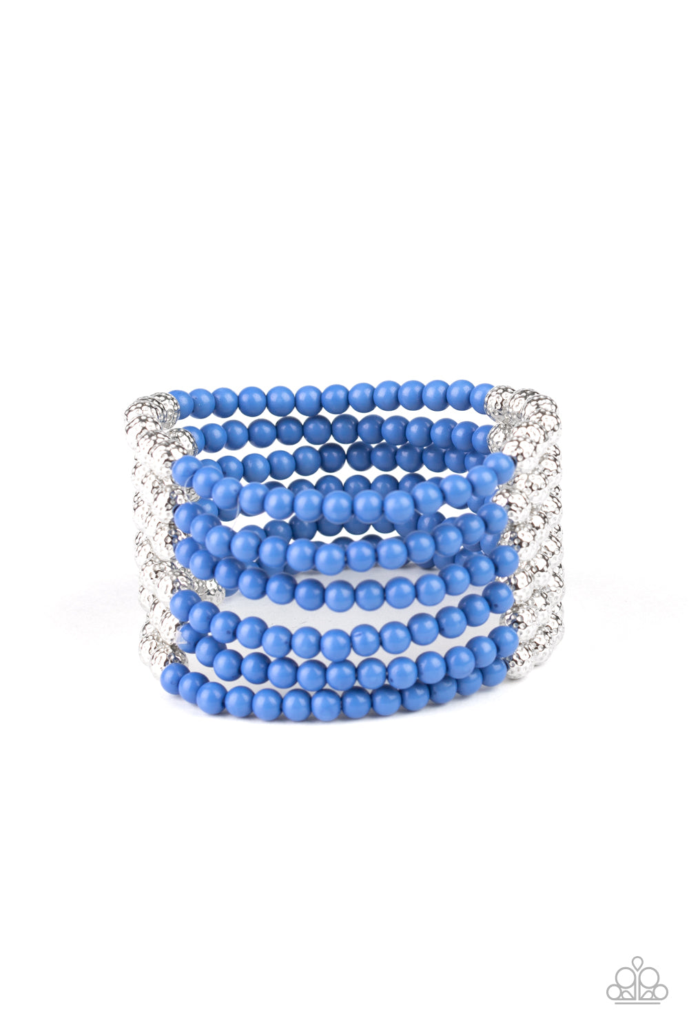 LAYER It On Thick - Blue Paparazzi Bracelet