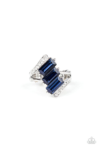 Triple Razzle - Blue Paparazzi Ring