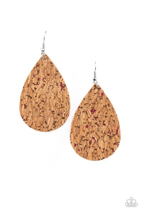 CORK It Over - Pink Paparazzi Earring