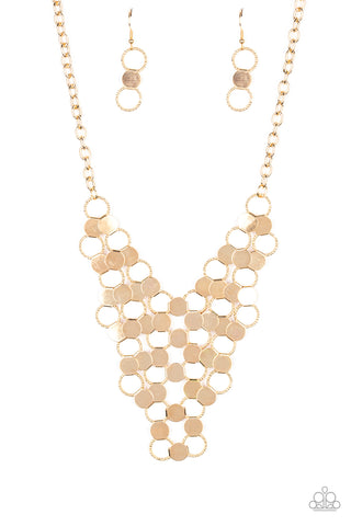 Net Result - Gold Paparazzi Necklace