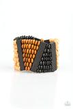 Paparazzi HAUTE In Hispaniola - Black - Wooden Bracelet