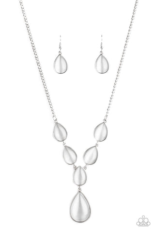 Dewy Decadence - White Paparazzi Necklace