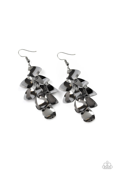 Resplendent Reflection - Black Paparazzi Earrings