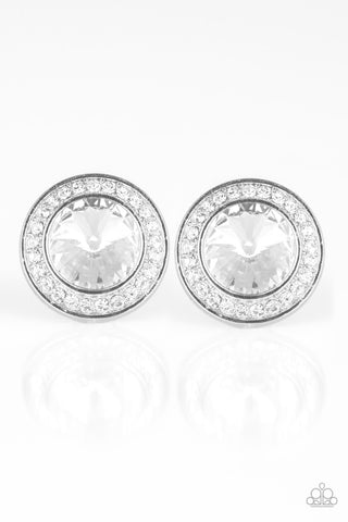 What Should I BLING? - White Paparazzi Earring