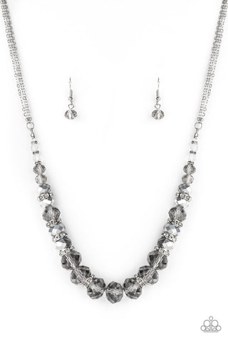 Distracted by Dazzle - Silver Paparazzi Necklace